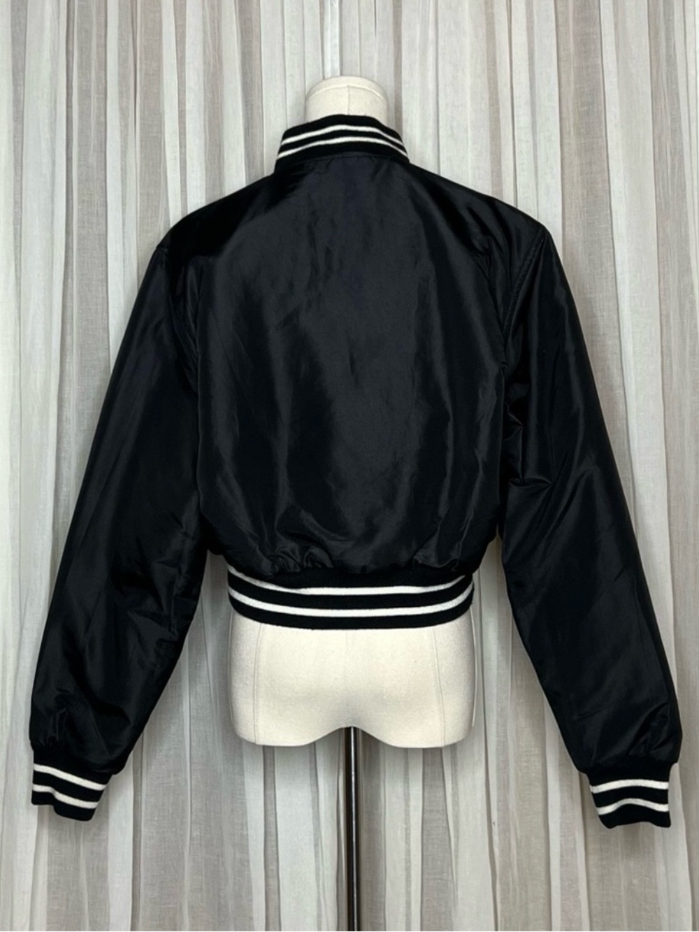 Y2K Playboy Black & White Reversible Varsity Jacket - Picture 9 of 11